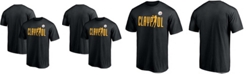 Fanatics Men's Black Pittsburgh Steelers Checkdown Player Graphic Name Number T-shirt
